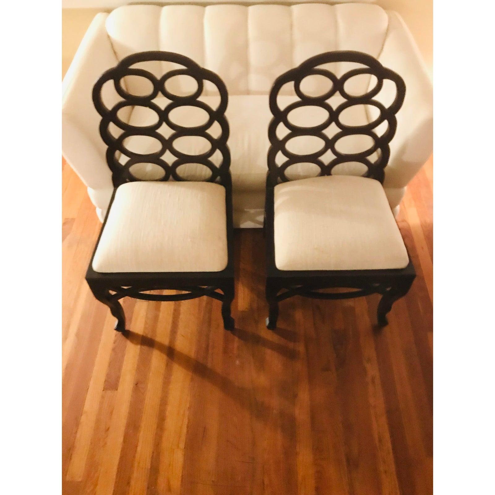 Loop Chairs in the Style of Frances Elkins , A Pair In Good Condition In Philadelphia, PA
