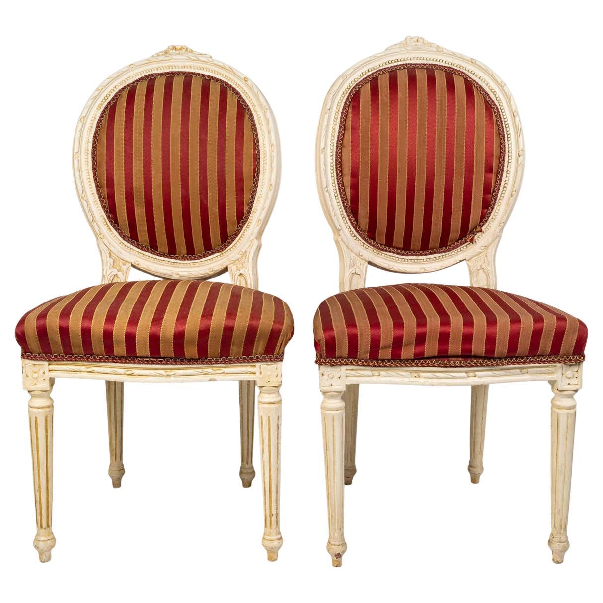 Pair of 20th Century Louis XVI Style Chairs. For Sale at 1stDibs