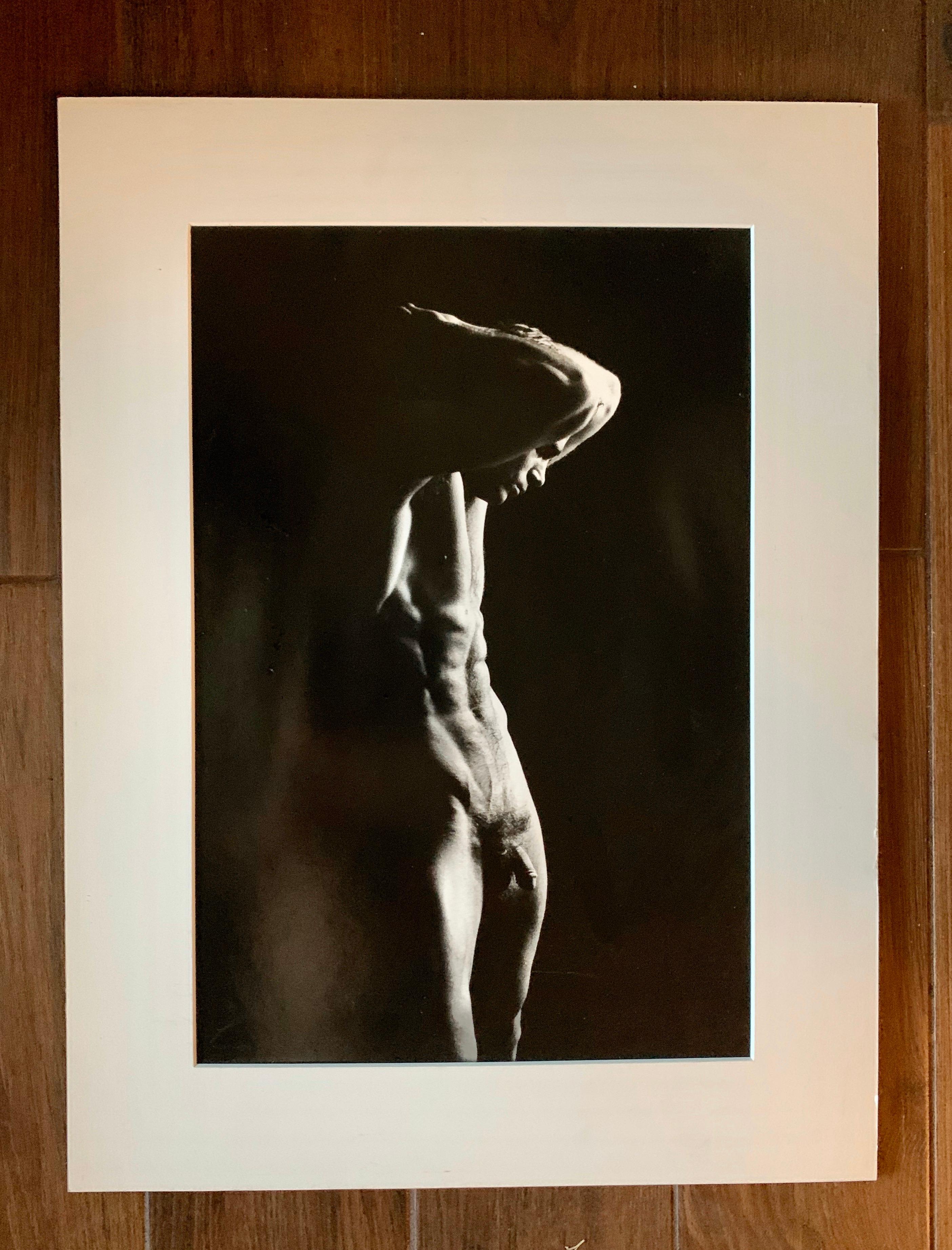 These beautiful original black-and-white photographs acquired in 1989 from the Wessel O’Connor Gallery in New York City. Photographer Alan Bonicatti Photographed 1980s male supermodel (Versace) Scott K. Images are gelatin silver print in size 16 x