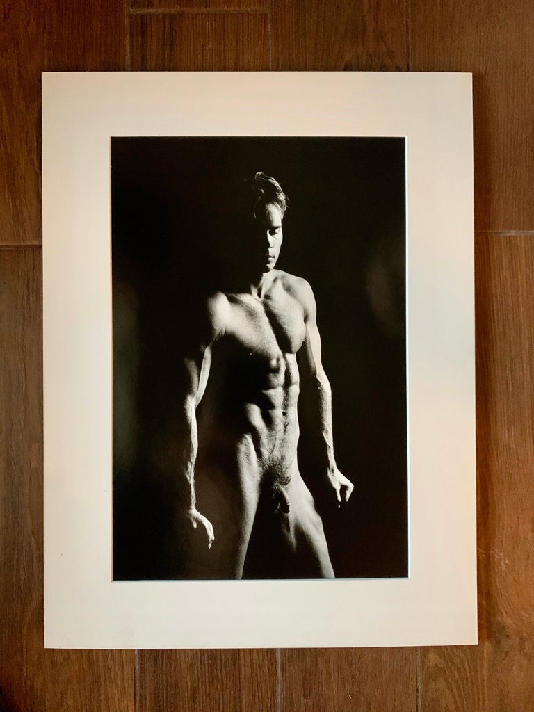 Modern Pair of 20th Century Male Nude B&W Original Photographs of Male Fashion Model  For Sale