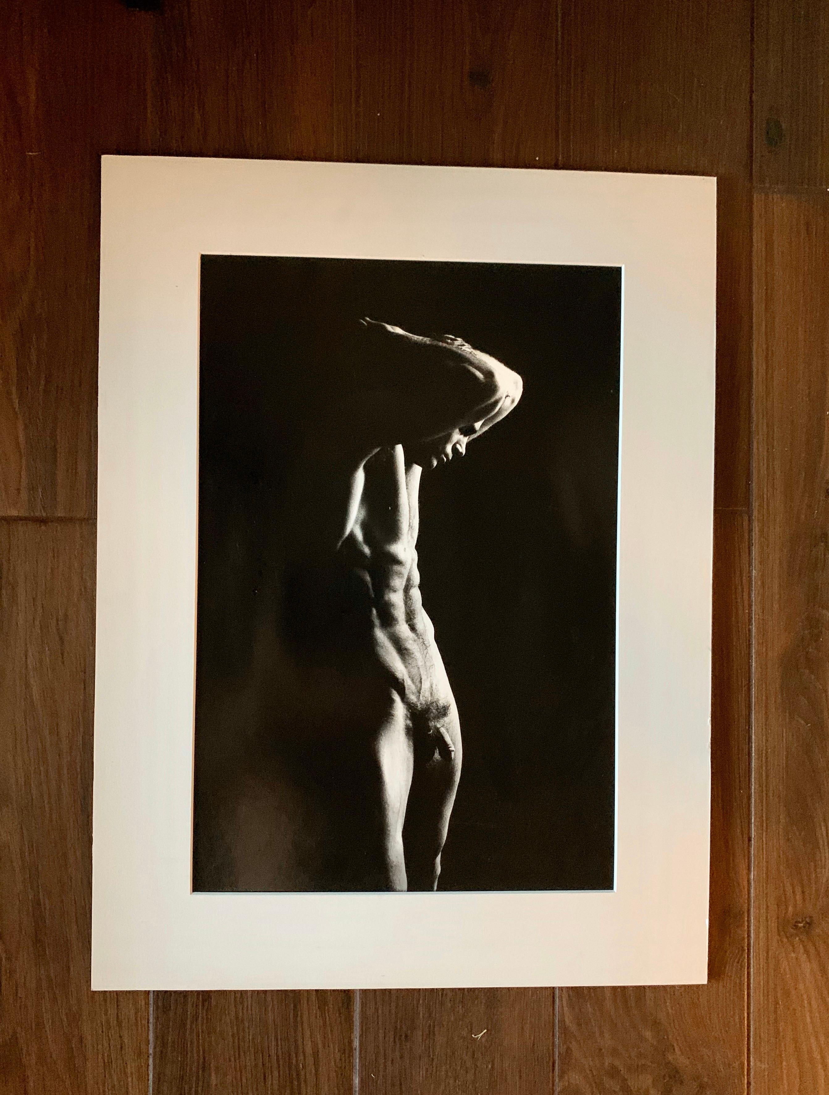 American Pair of 20th Century Male Nude B&W Original Photographs of Male Fashion Model 