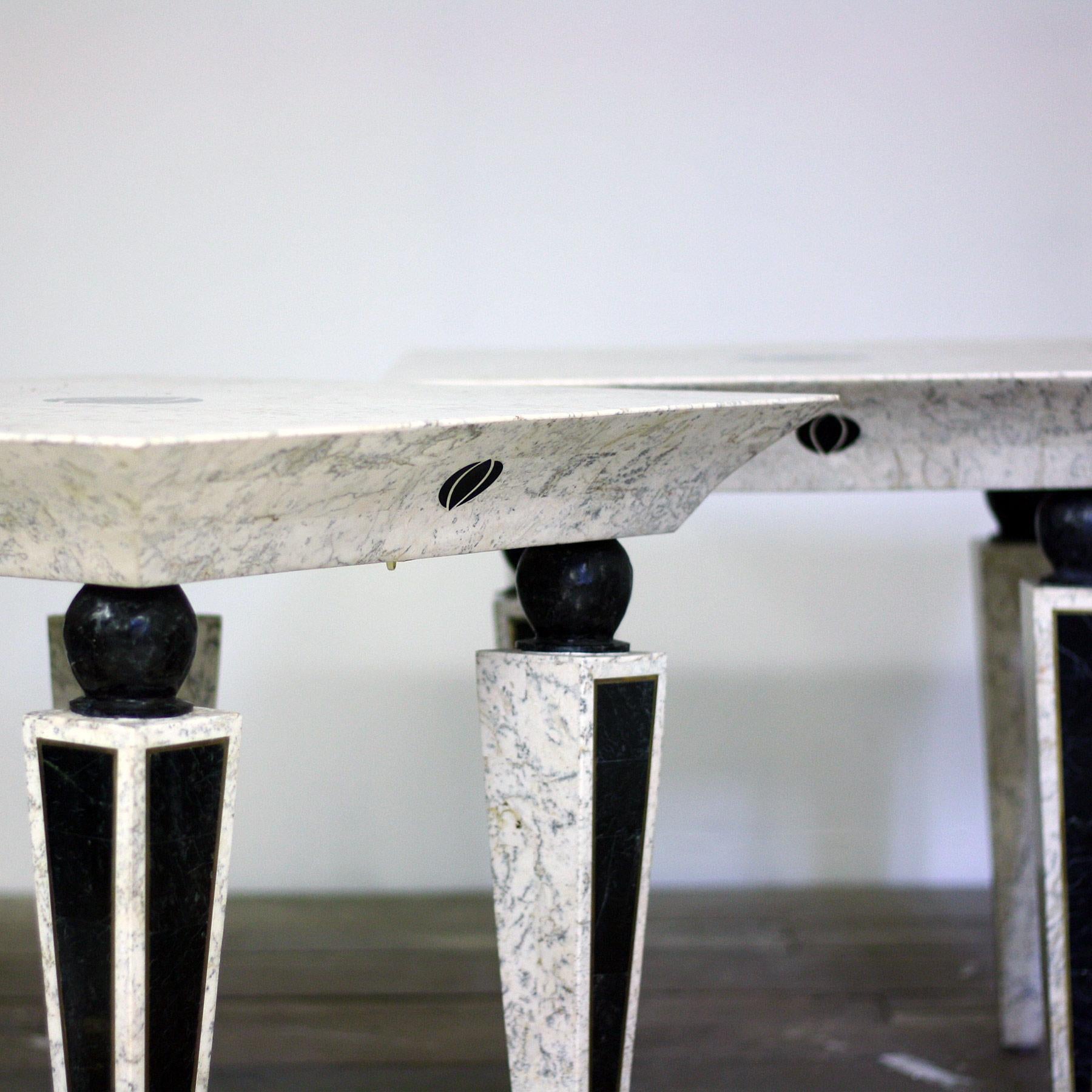 Pair of 20th Century Marble Side Tables by Maitland-Smith In Good Condition For Sale In Bagshot, GB