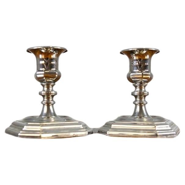 Pair of 20th-Century Metal Candlesticks For Sale