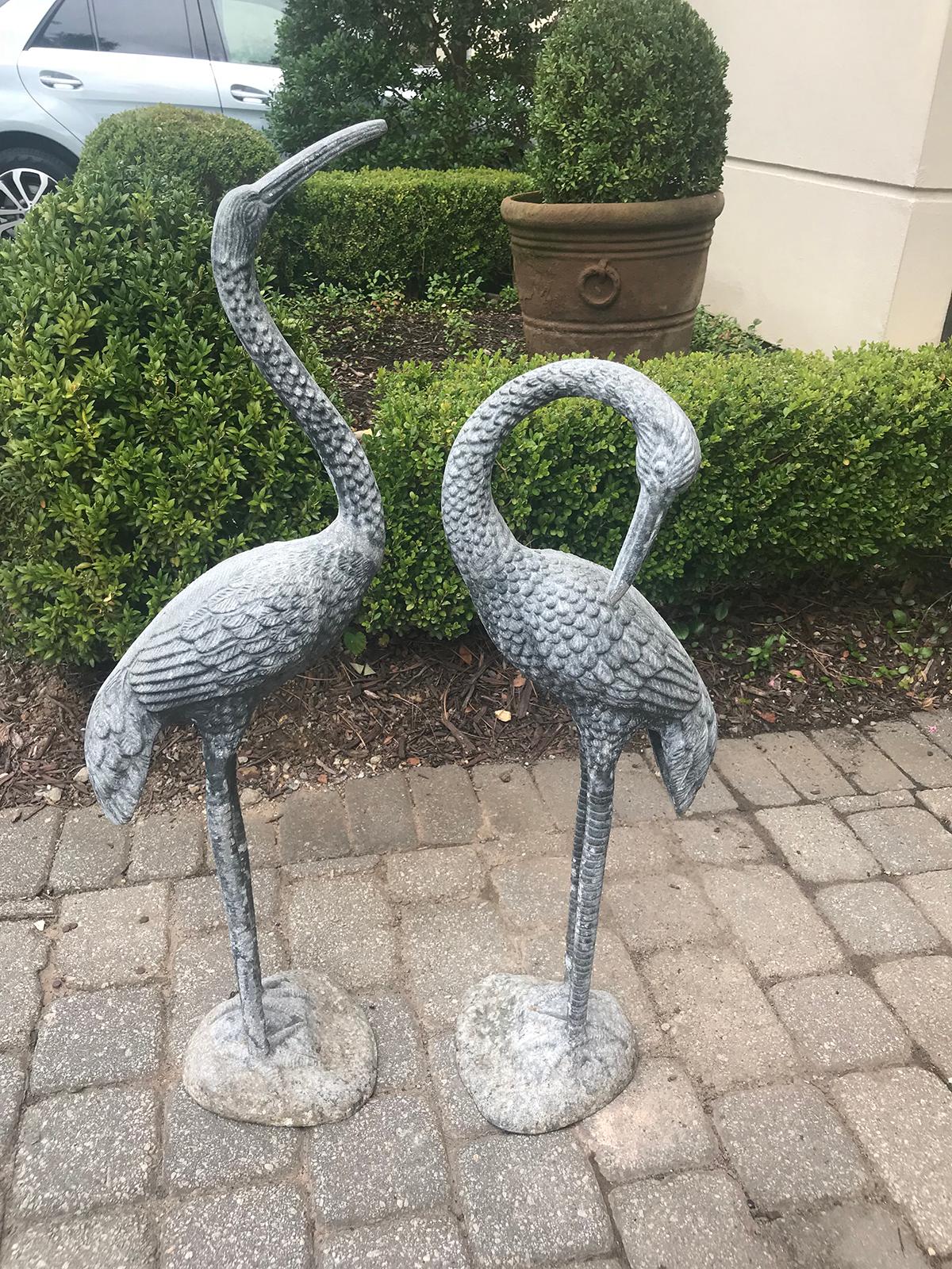 Pair of 20th Century Metal Cranes 1