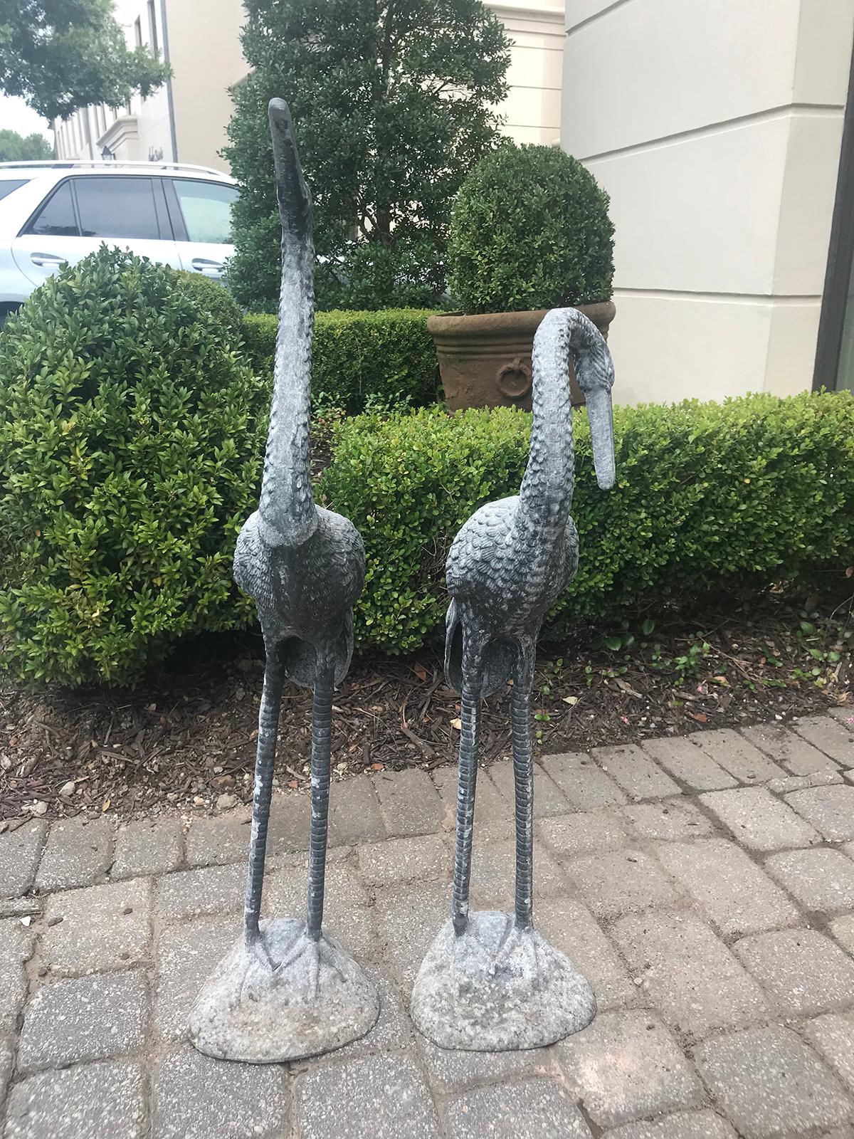 Pair of 20th Century Metal Cranes 2