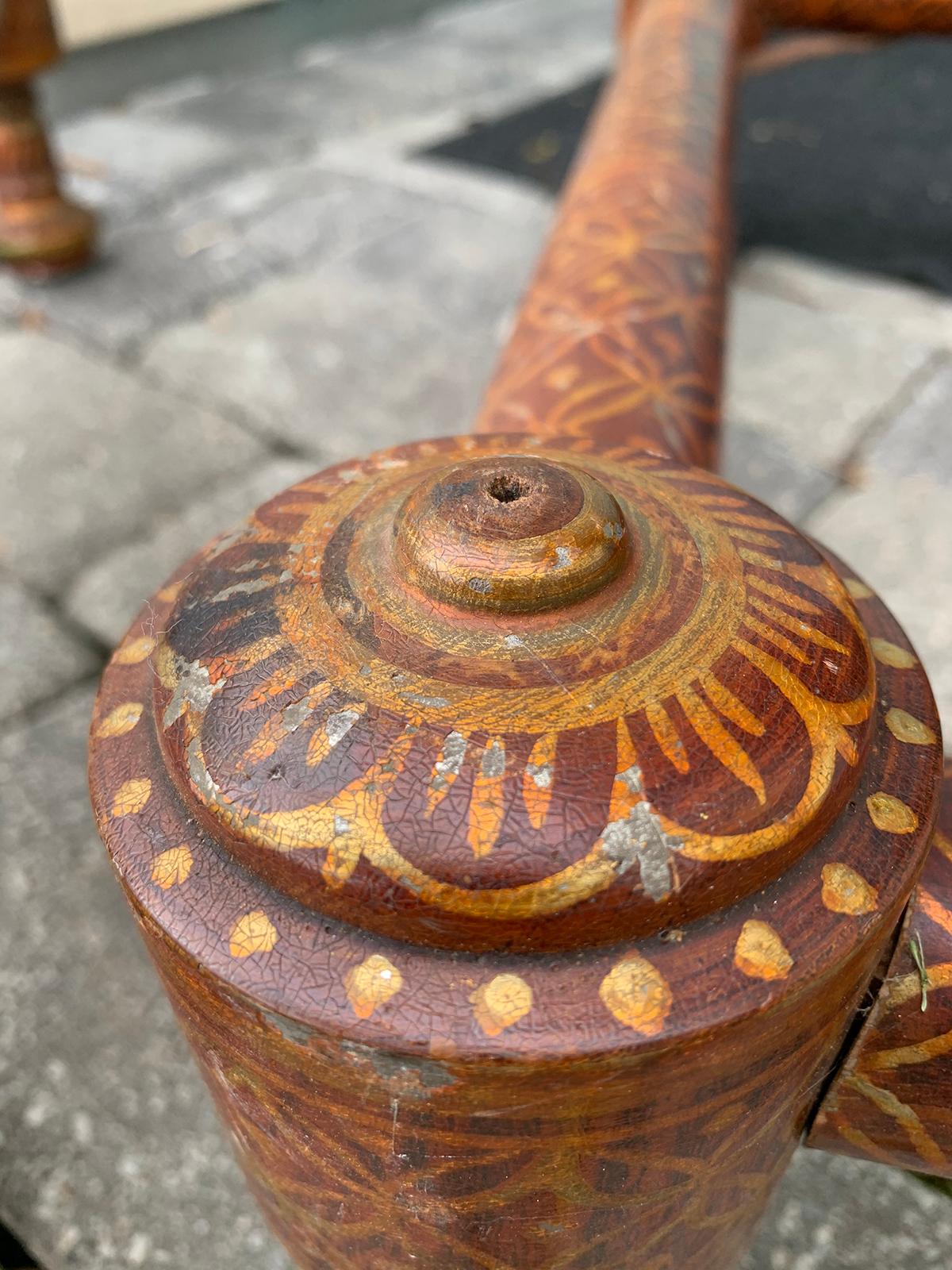 Pair of 20th Century Moroccan Style Painted Stands/Ottomans, circa 1960 7