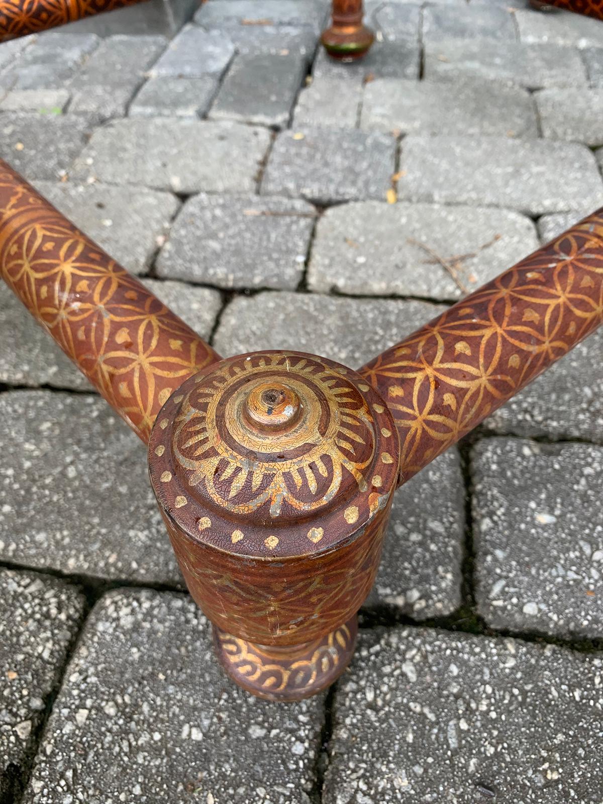 Wood Pair of 20th Century Moroccan Style Painted Stands/Ottomans, circa 1960