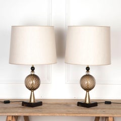 Pair of 20th Century Murano Glass Table Lamps