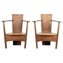 Paire de fauteuils en Oak Arts & Crafts du 20ème siècle par Mackay Hugh Baillie Scott