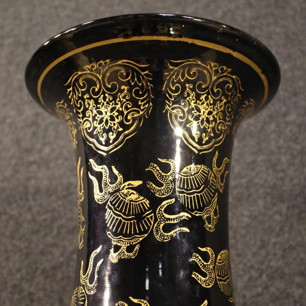 Pair of 20th Century Painted Ceramic Chinese Vases, 1950 8
