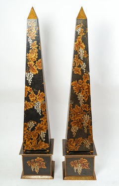 Pair of 20th Century Painted Sheet Metal Pyramids