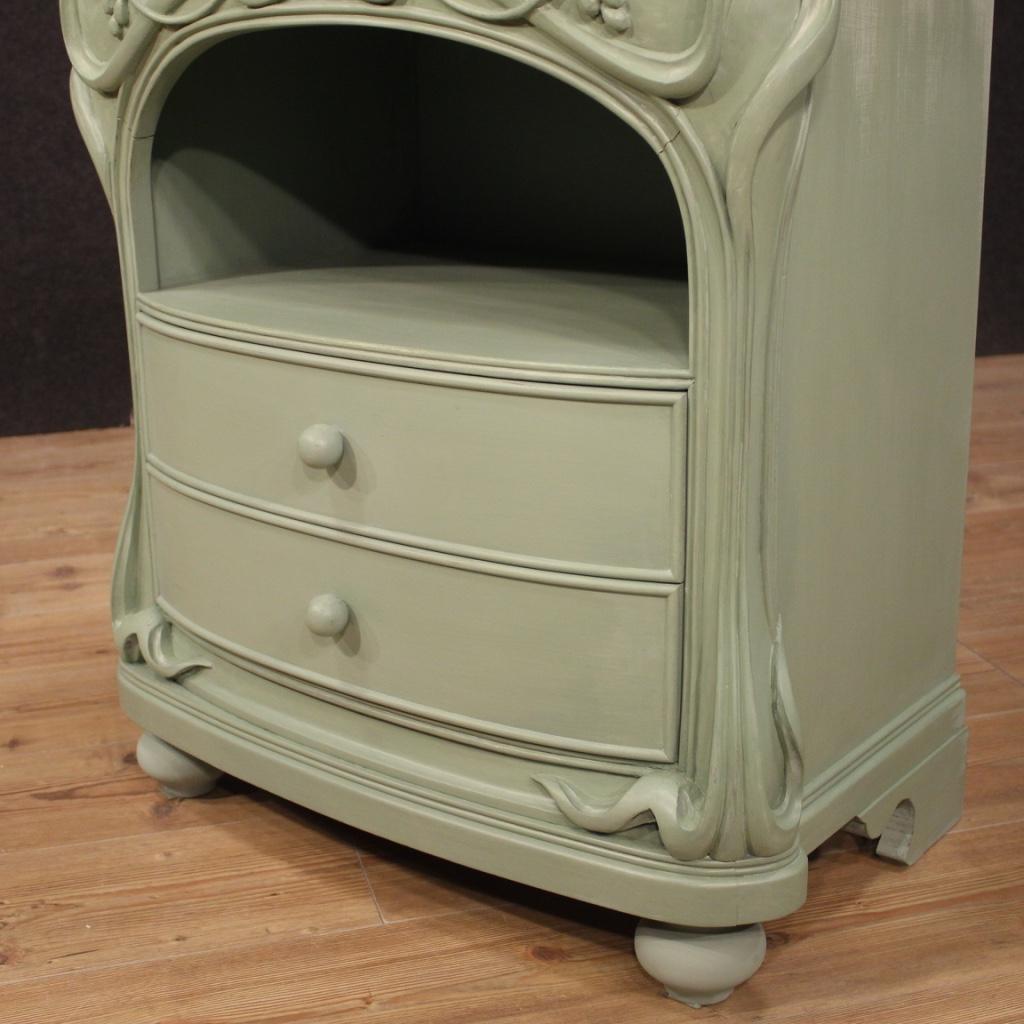 Pair of 20th Century Painted Wood Italian Art Nouveau Style Nightstands, 1970 7