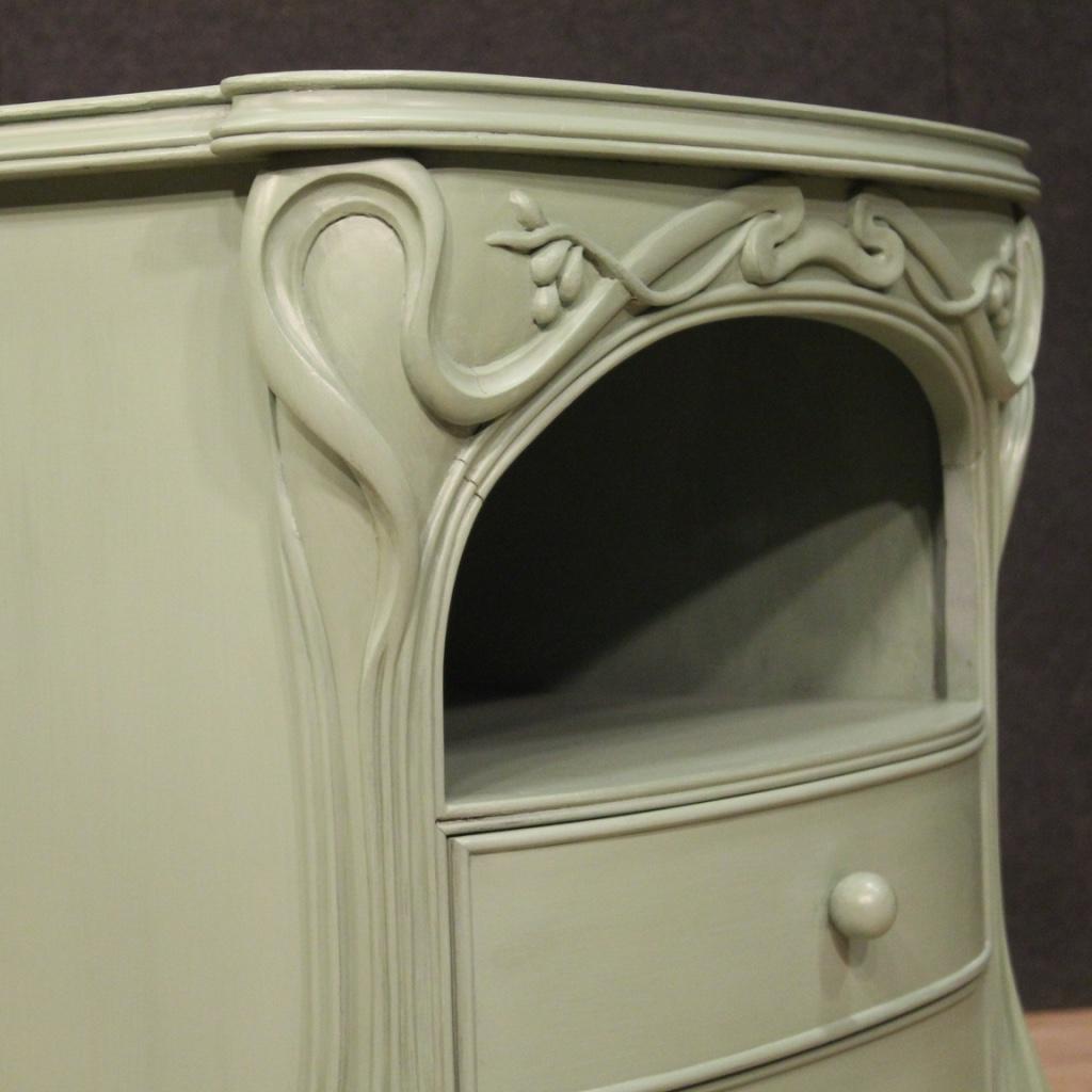 Pair of 20th Century Painted Wood Italian Art Nouveau Style Nightstands, 1970 2
