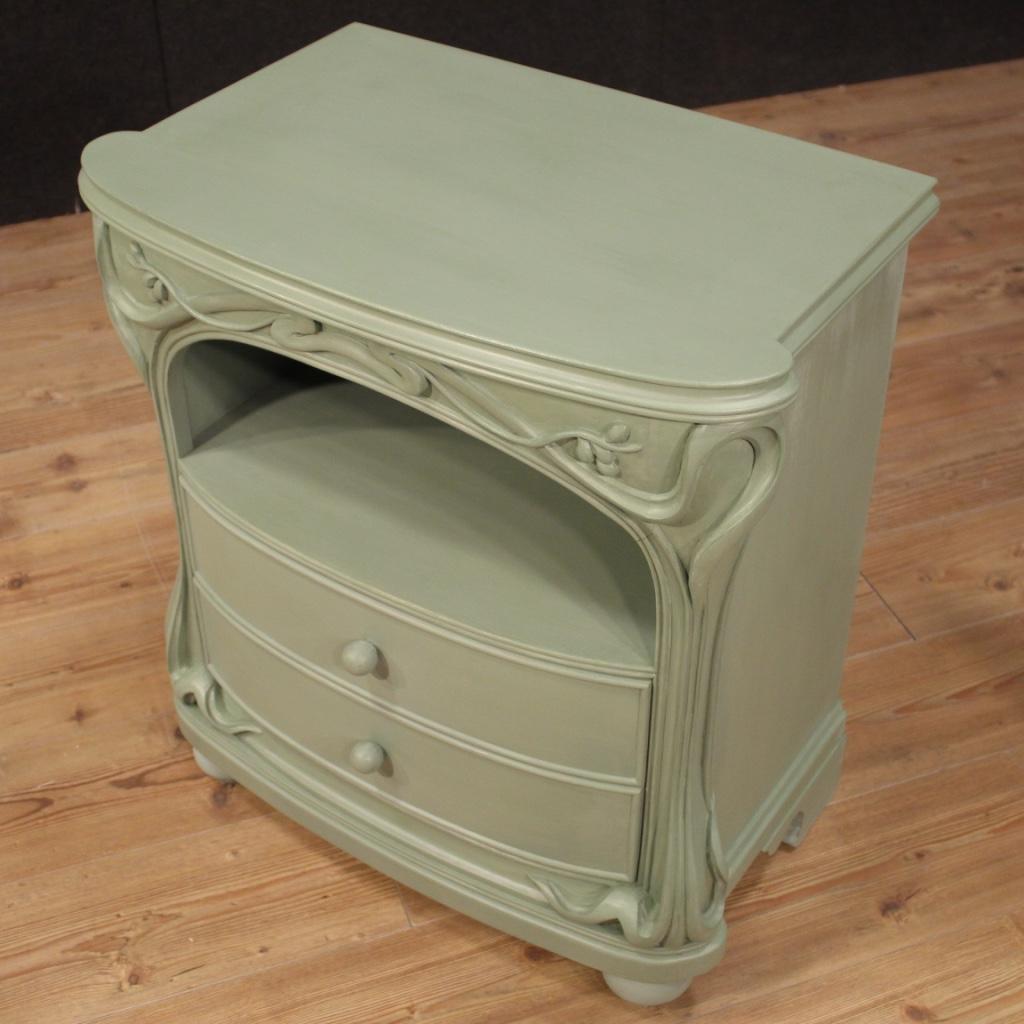 Pair of 20th Century Painted Wood Italian Art Nouveau Style Nightstands, 1970 6