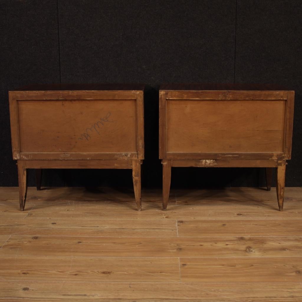 Pair of 20th Century Palisander Exotic Wood Italian Design Nightstands, 1960 2