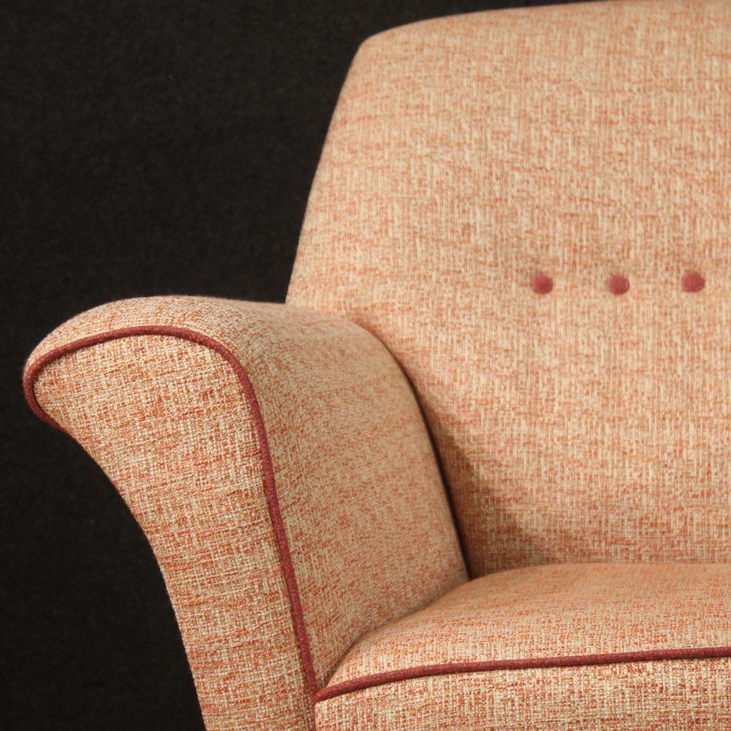 Pair of 20th Century Pink Fabric Italian Giò Ponti Style Armchairs, 1960 For Sale 5