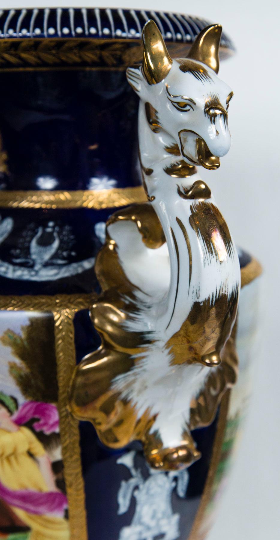 Pair of 20th Century Porcelain, Dragon Handled  Vases 2