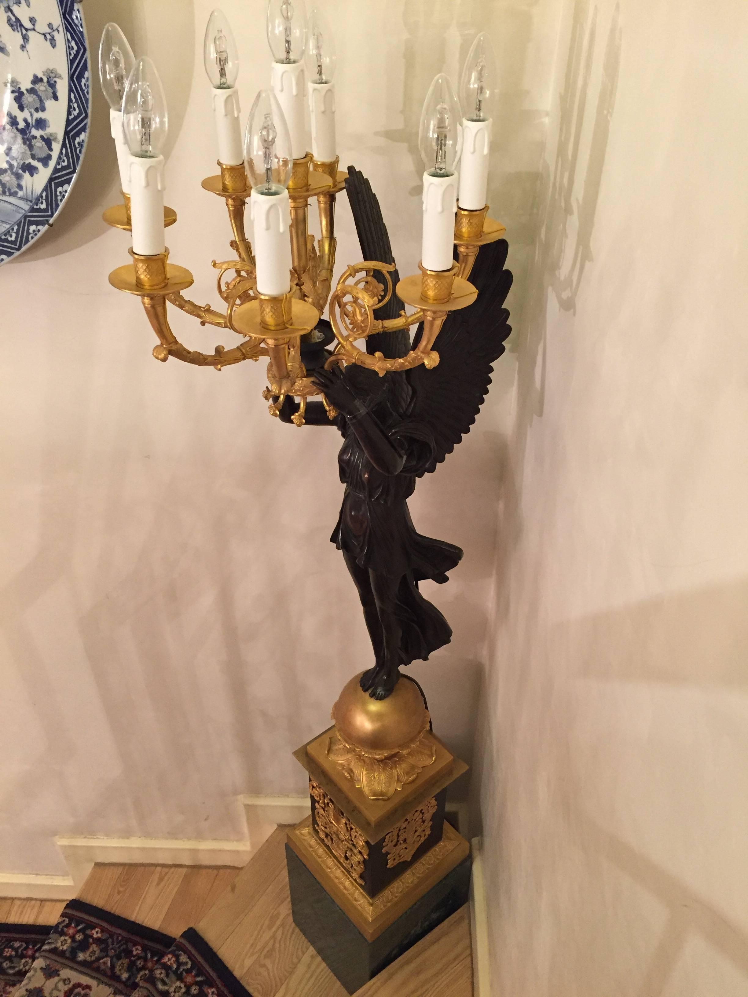 Pair of 20th Century Princely Candelabra After Pierre Philippe Thomire For Sale 3