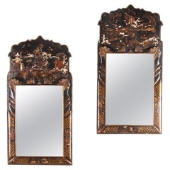Pair of 20th Century Queen Anne Style Chinoiserie Mirrors