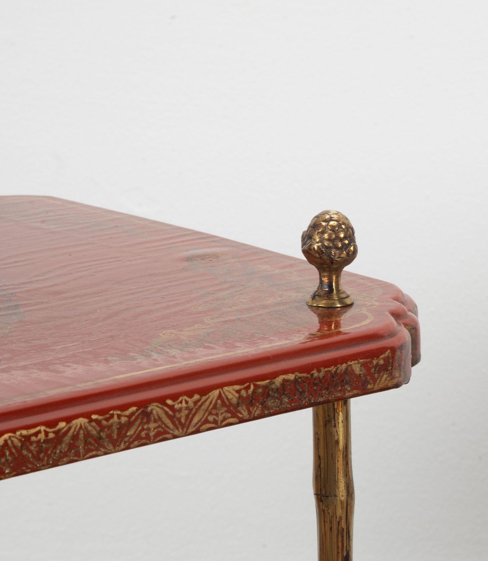 Pair of 20th Century Scarlet Lacquer Maison Bagues Tables 6