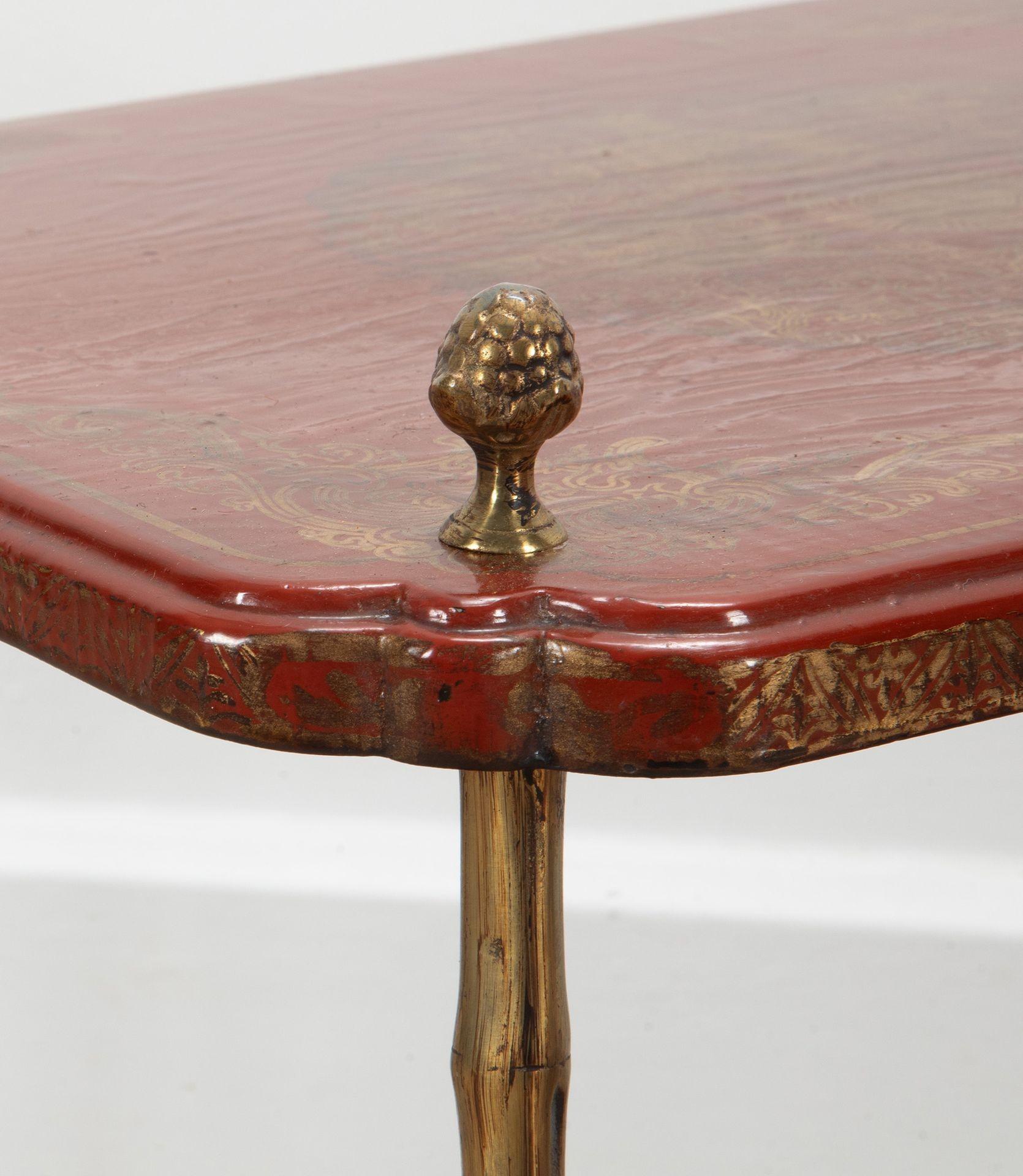 Pair of 20th Century Scarlet Lacquer Maison Bagues Tables 7