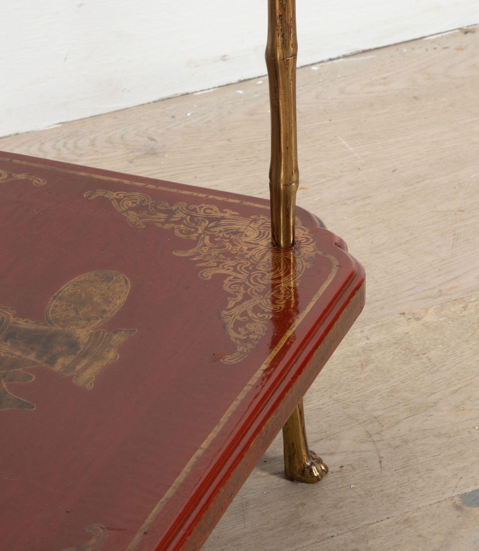Pair of 20th Century Scarlet Lacquer Maison Bagues Tables 3