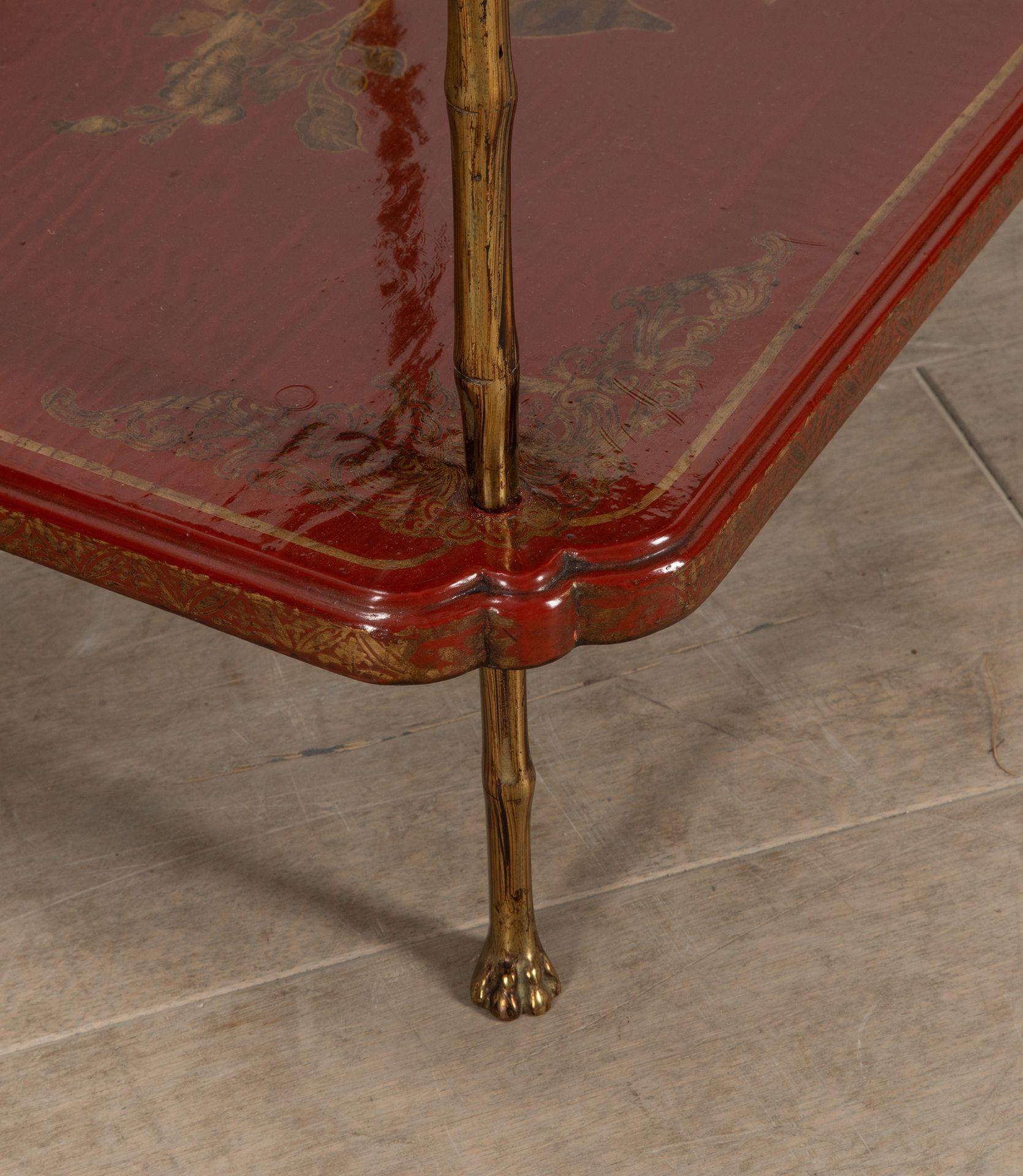 Pair of 20th Century Scarlet Lacquer Maison Bagues Tables 4