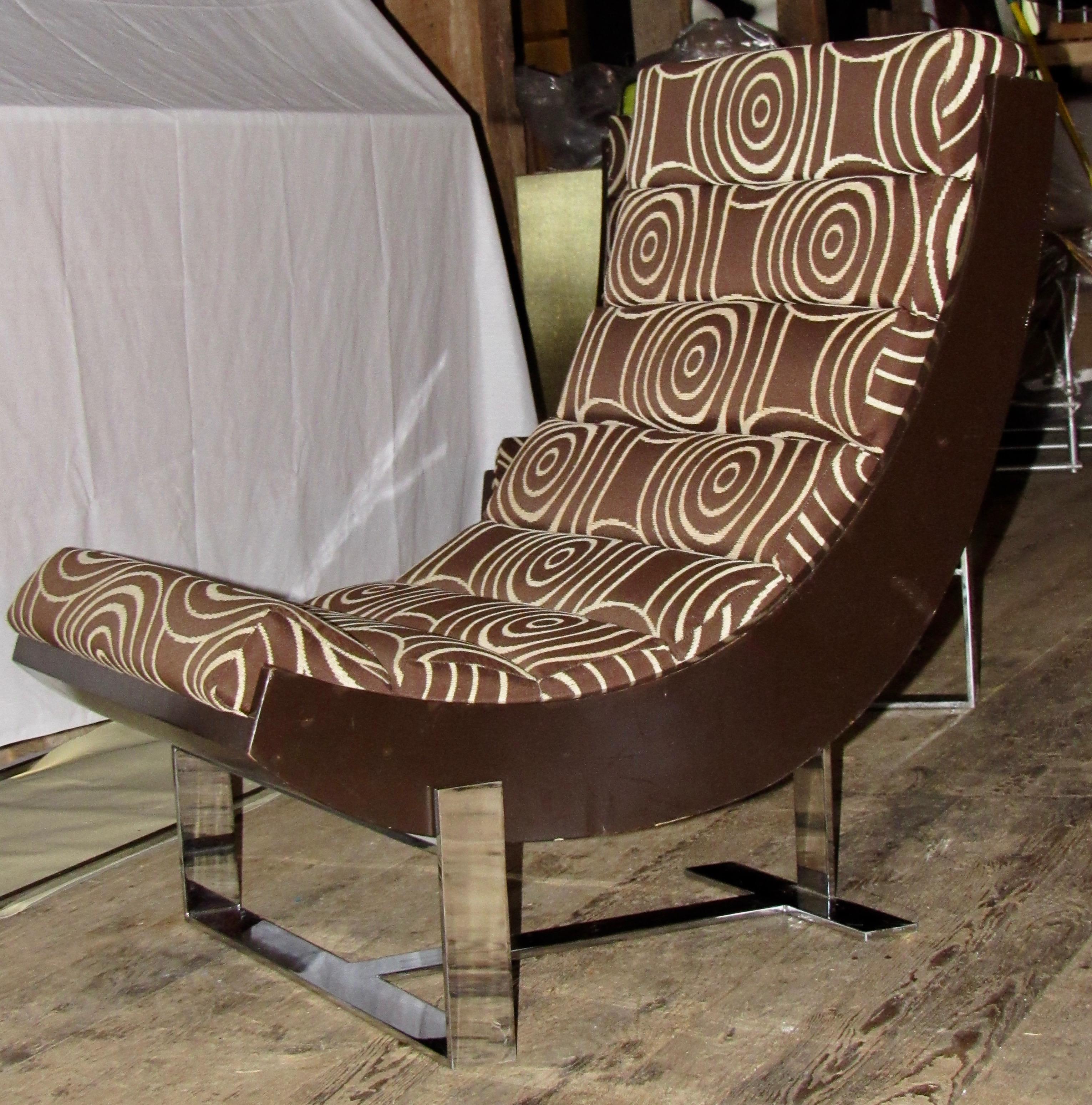 Pair of Modern Channel Lounge Chairs For Sale 1