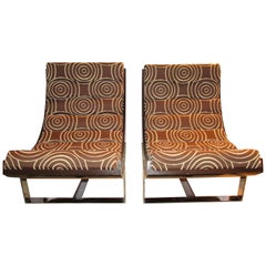 Pair of Modern Channel Lounge Chairs
