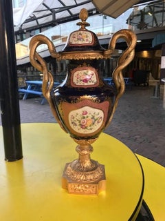 Pair of 20th Century Sevres Style Porcelain Ormolu Vases