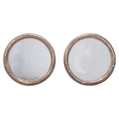 Pair of 20th Century Silver Gilt Circular Mirrors