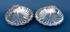 Pair of 20th Century Silver Plated Shell-Shaped Dishes