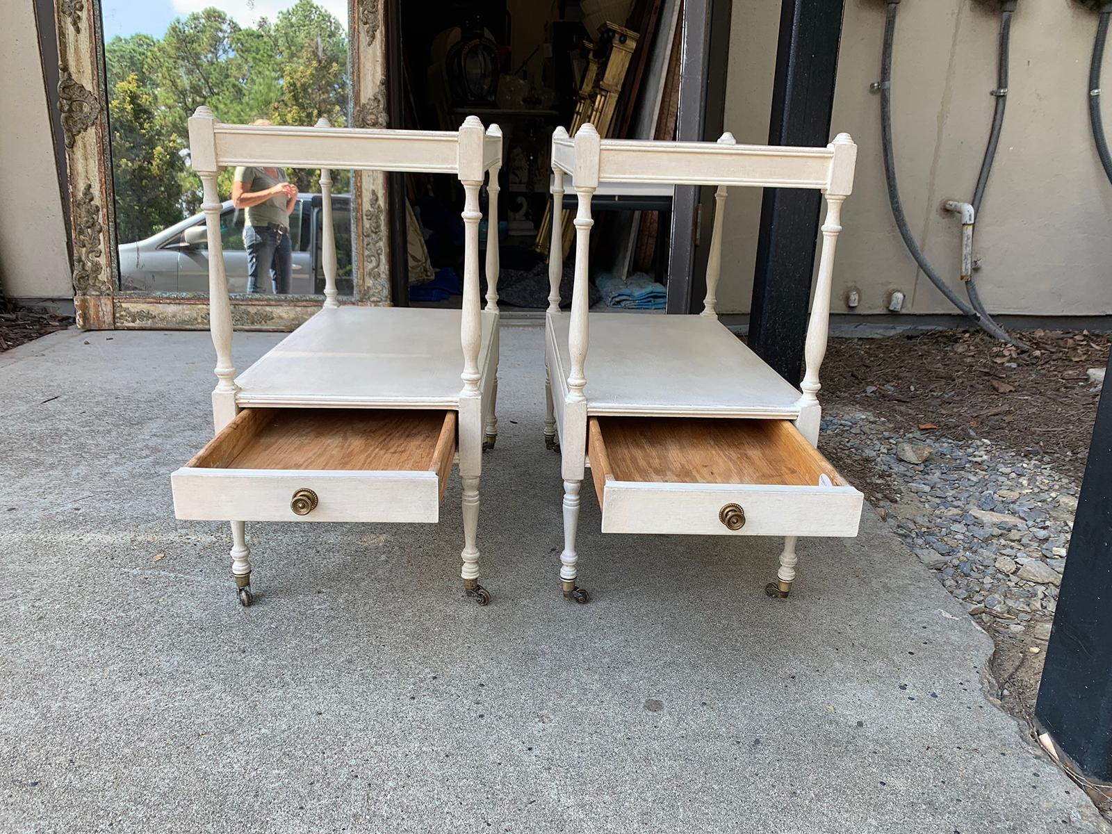 Pair of 20th Century Small Georgian Style Side Tables, Custom Painted 7