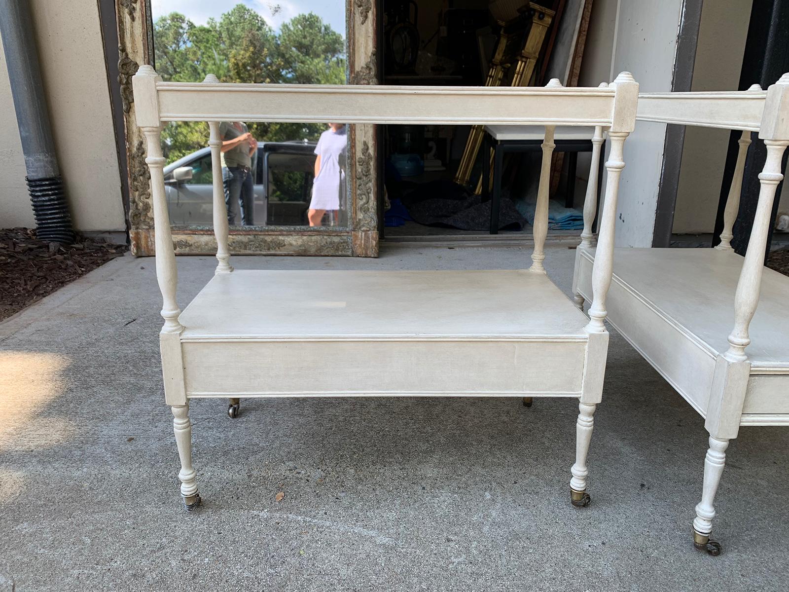 Pair of 20th Century Small Georgian Style Side Tables, Custom Painted 8