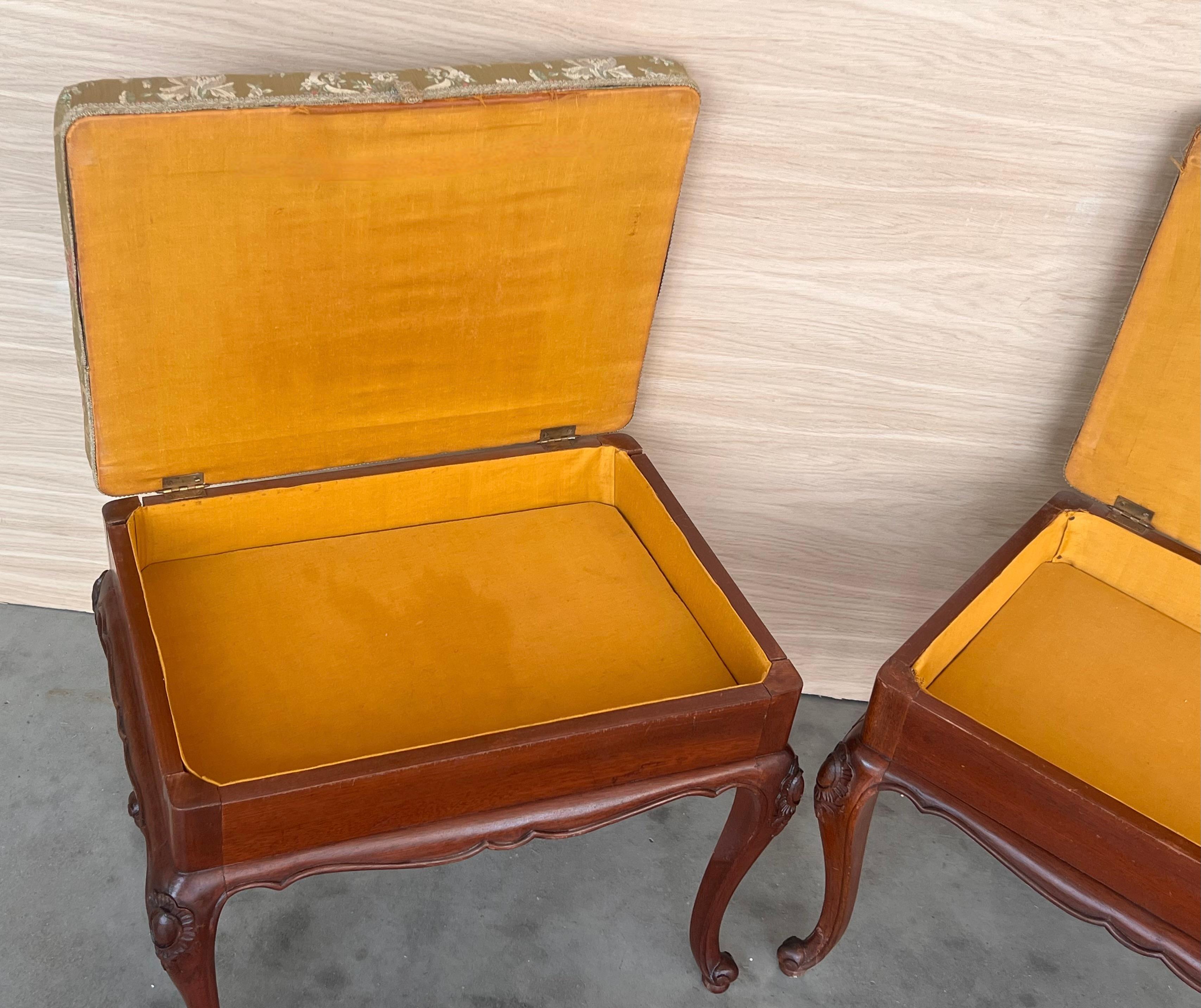 Pair of 20th century Spanish Folding up Footstools For Sale 5
