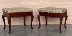 Pair of 20th century Spanish Folding up Footstools