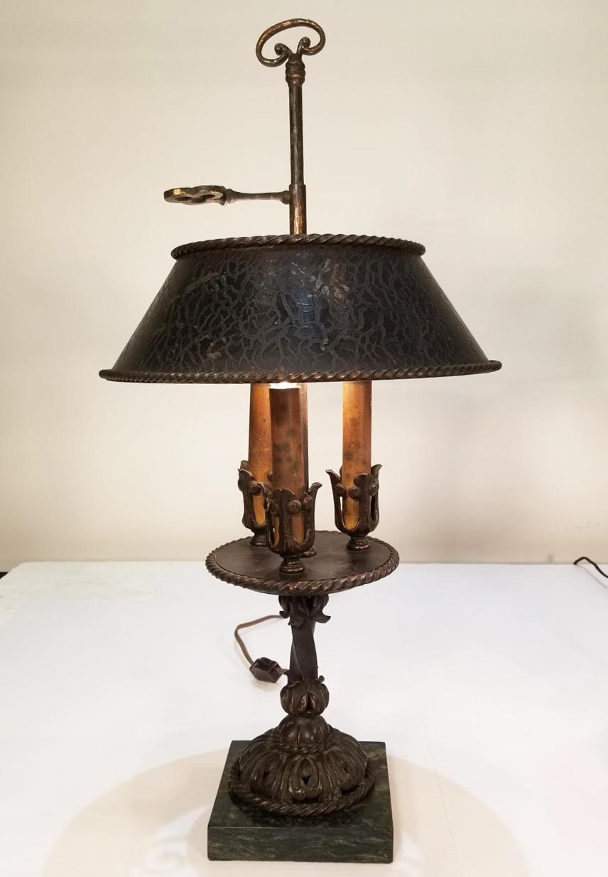 Renaissance Revival Pair of 20th Century Spanish Itron Bouillotte Lamps