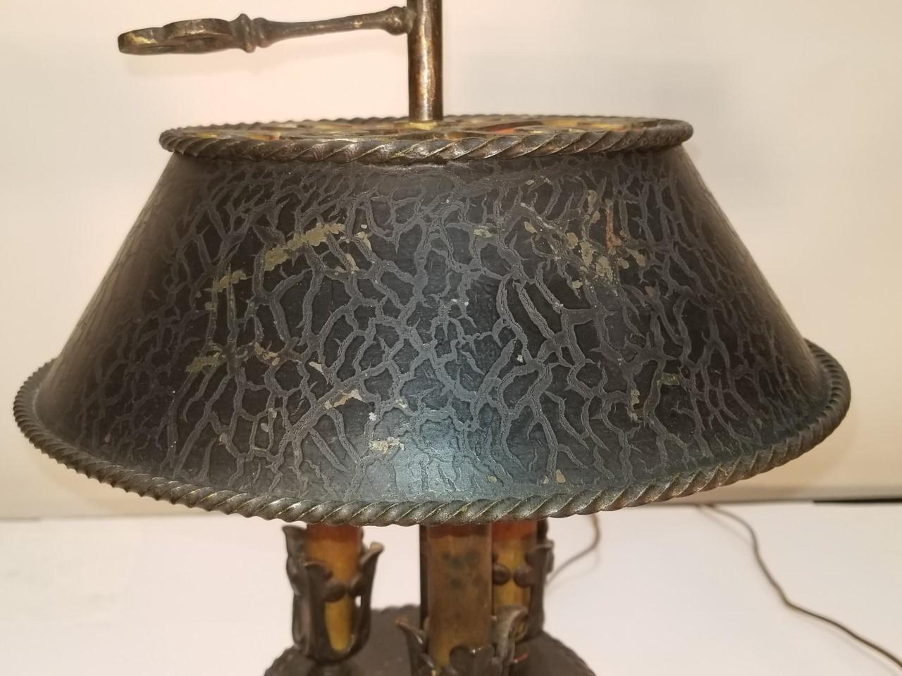 Pair of 20th Century Spanish Itron Bouillotte Lamps 1