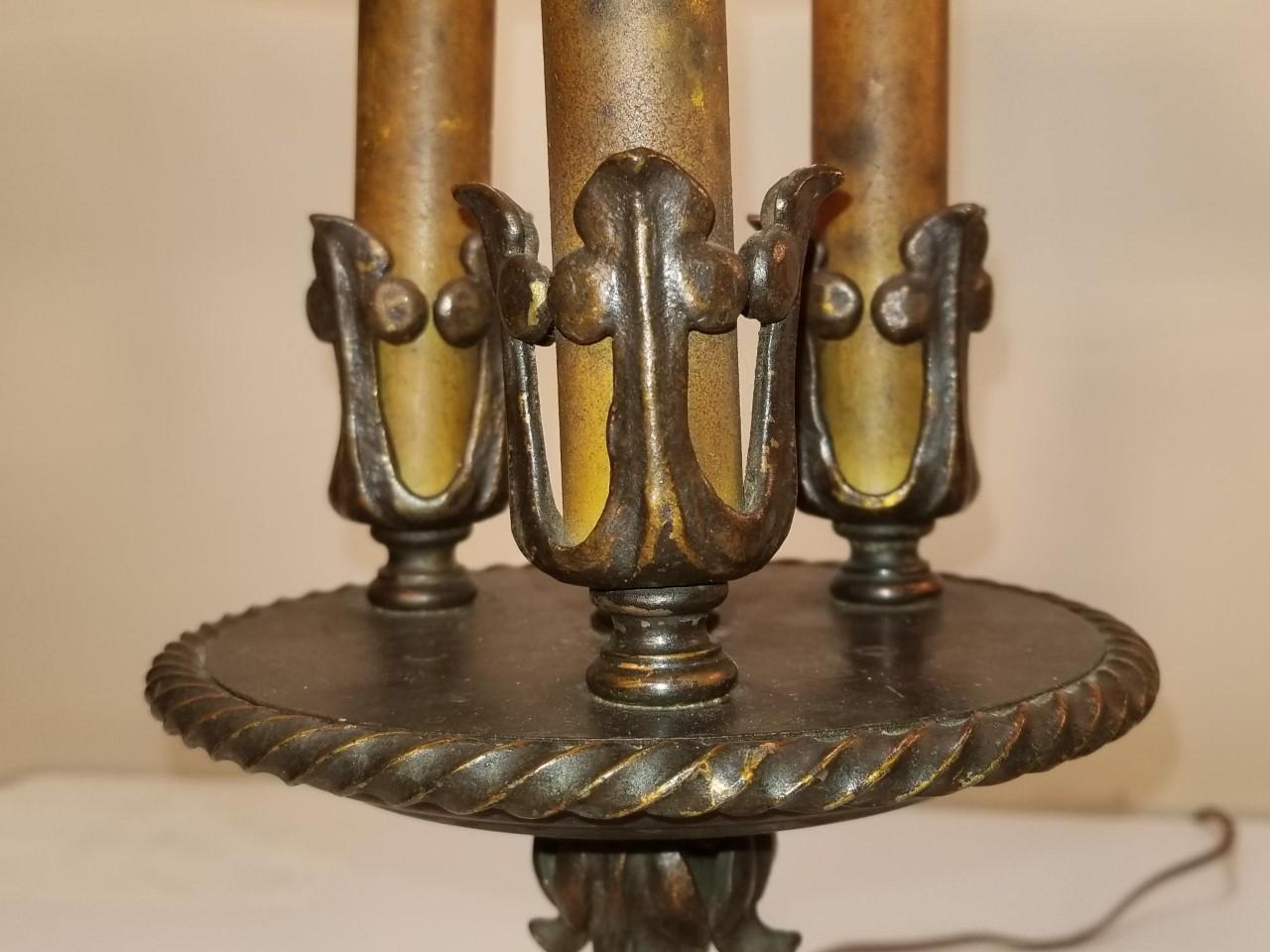 Pair of 20th Century Spanish Itron Bouillotte Lamps 2