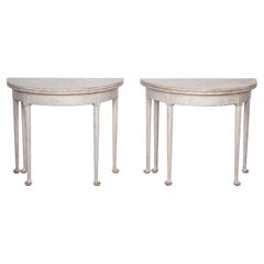 Pair of 20th Century Swedish Card Tables