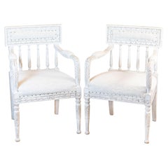 Pair of 20th Century Swedish Gustavian Style Chairs