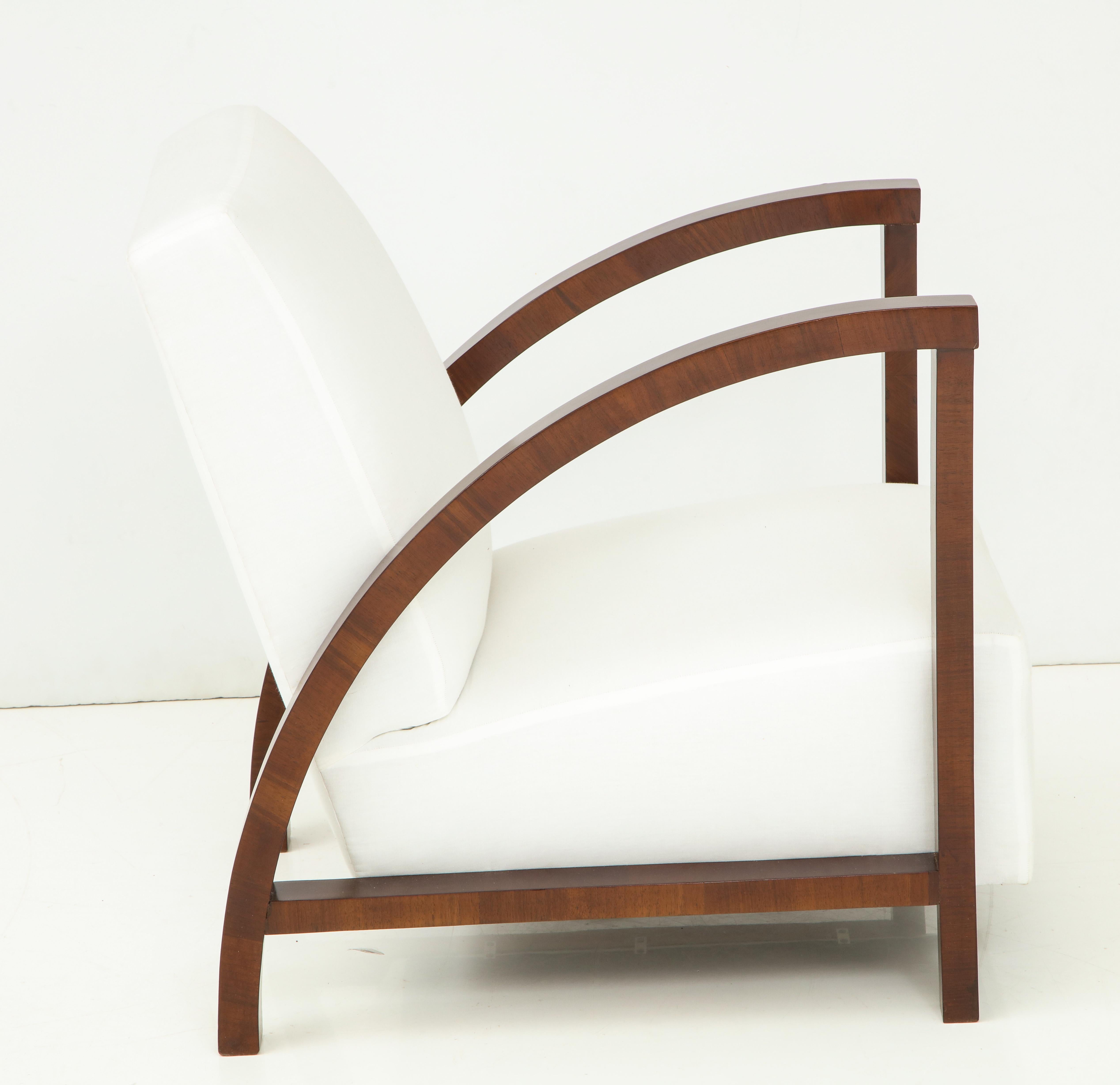 Pair of 20th Century Teak Wood Armchairs For Sale 6