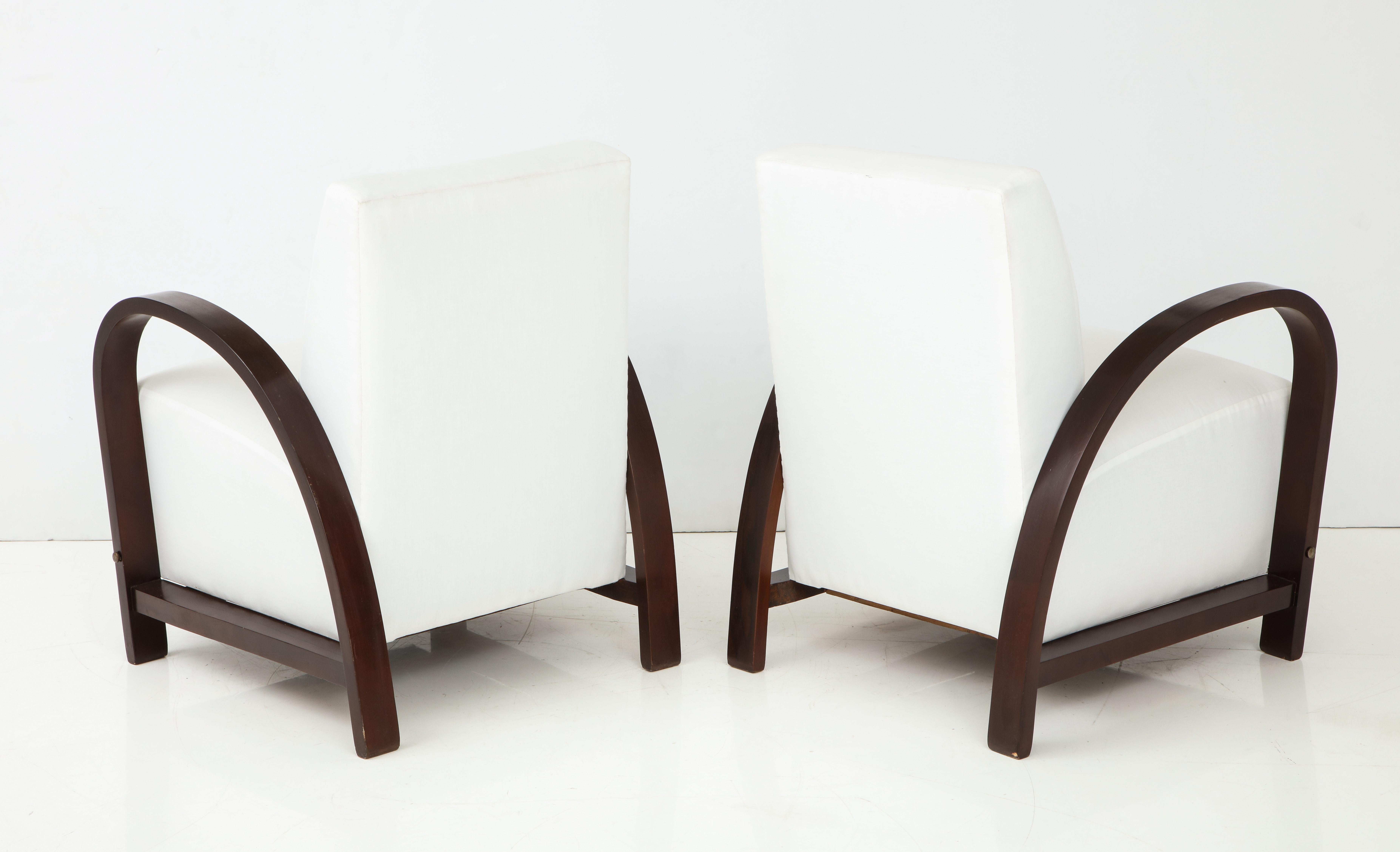 Pair of 20th Century Teak Wood Armchairs For Sale 3