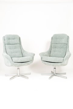 Coppia di poltrone girevoli vintage del XX secolo in Greene & Greene, anni '60