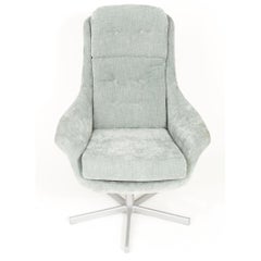 Pair of 20th Century Vintage Light Green Swivel Armchairs, 1960s