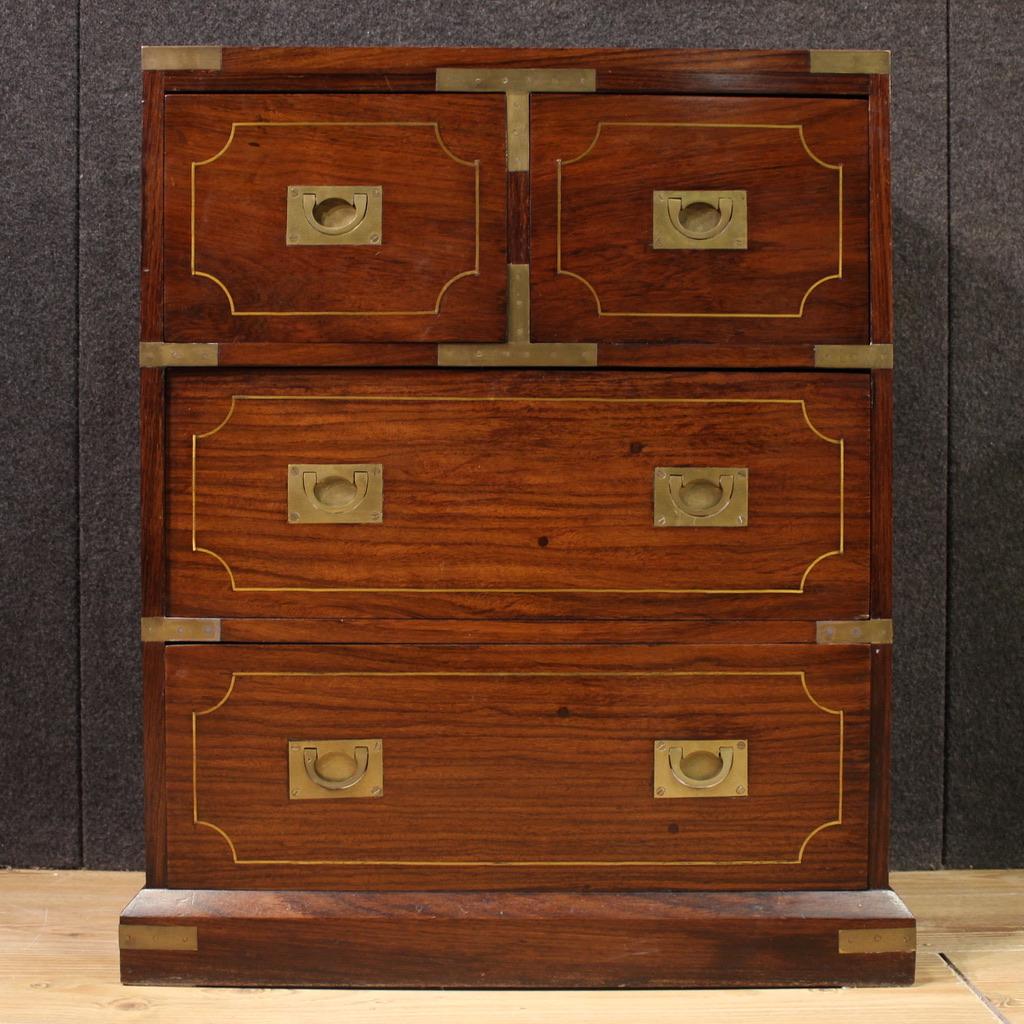 Coppia di cassettiere in legno del XX secolo in stile navale inglese, 1960 in vendita 3