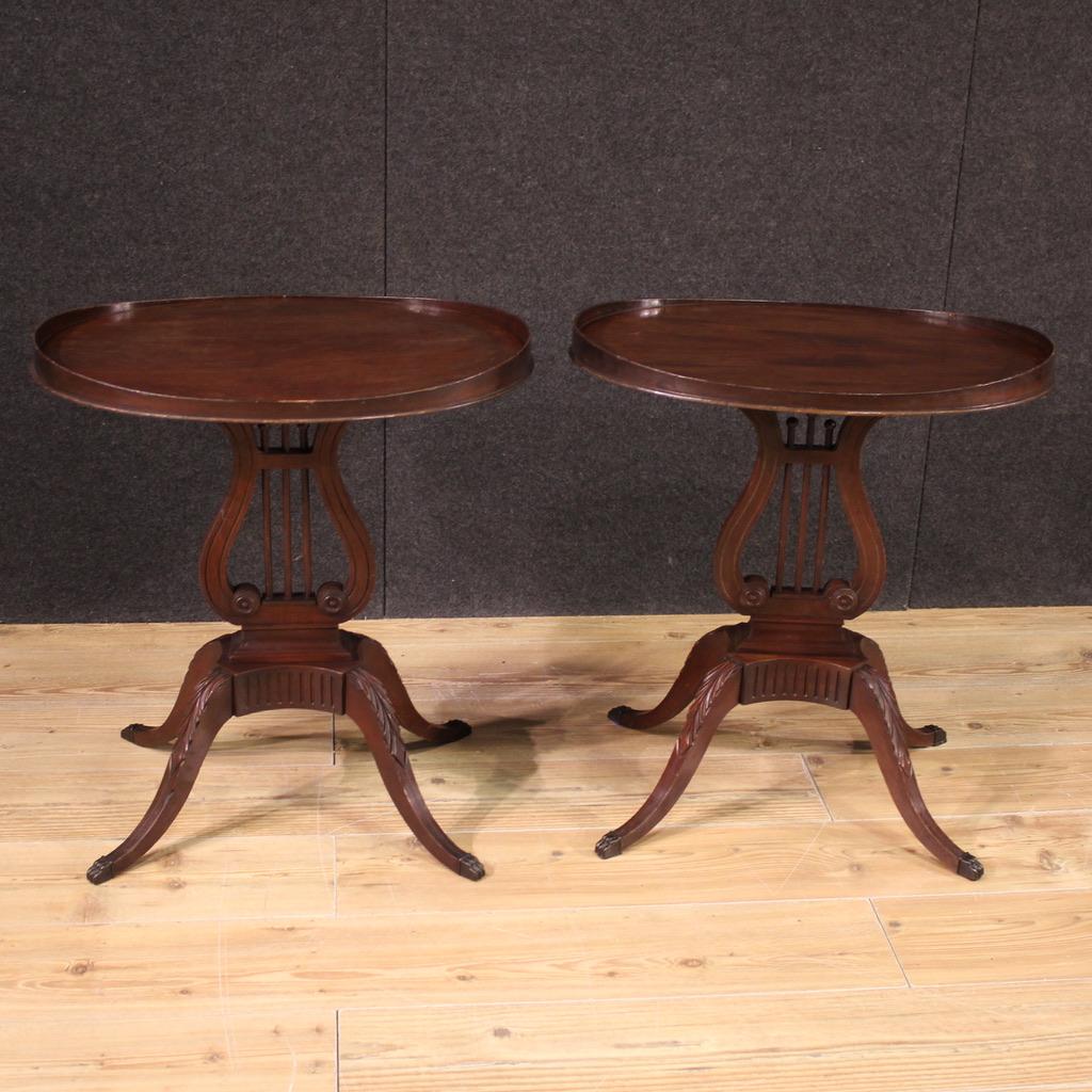 Ein Paar Beistelltische aus Holz im englischen Regency-Stil des 20. Jahrhunderts, 1960er Jahre im Zustand „Gut“ im Angebot in Vicoforte, Piedmont