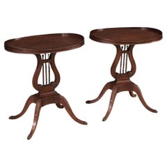 Pair of 20th Century Wood English Regency Style Side Tables, 1960s