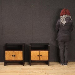 Pair of 20th Century Wood French Art Deco Style Bedside Tables, 1950s