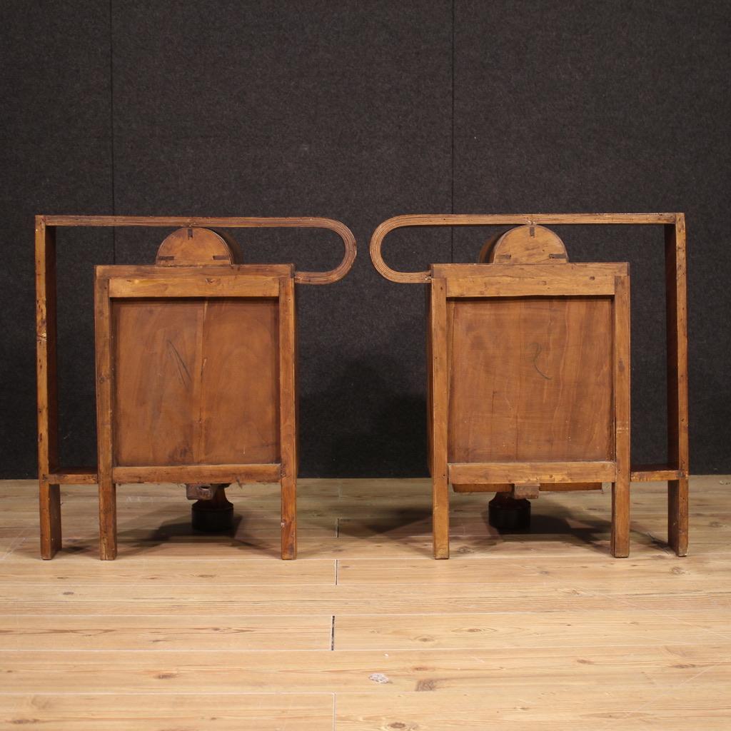 Pair of 20th Century Wood Italian Art Deco Night Stands, 1930 4